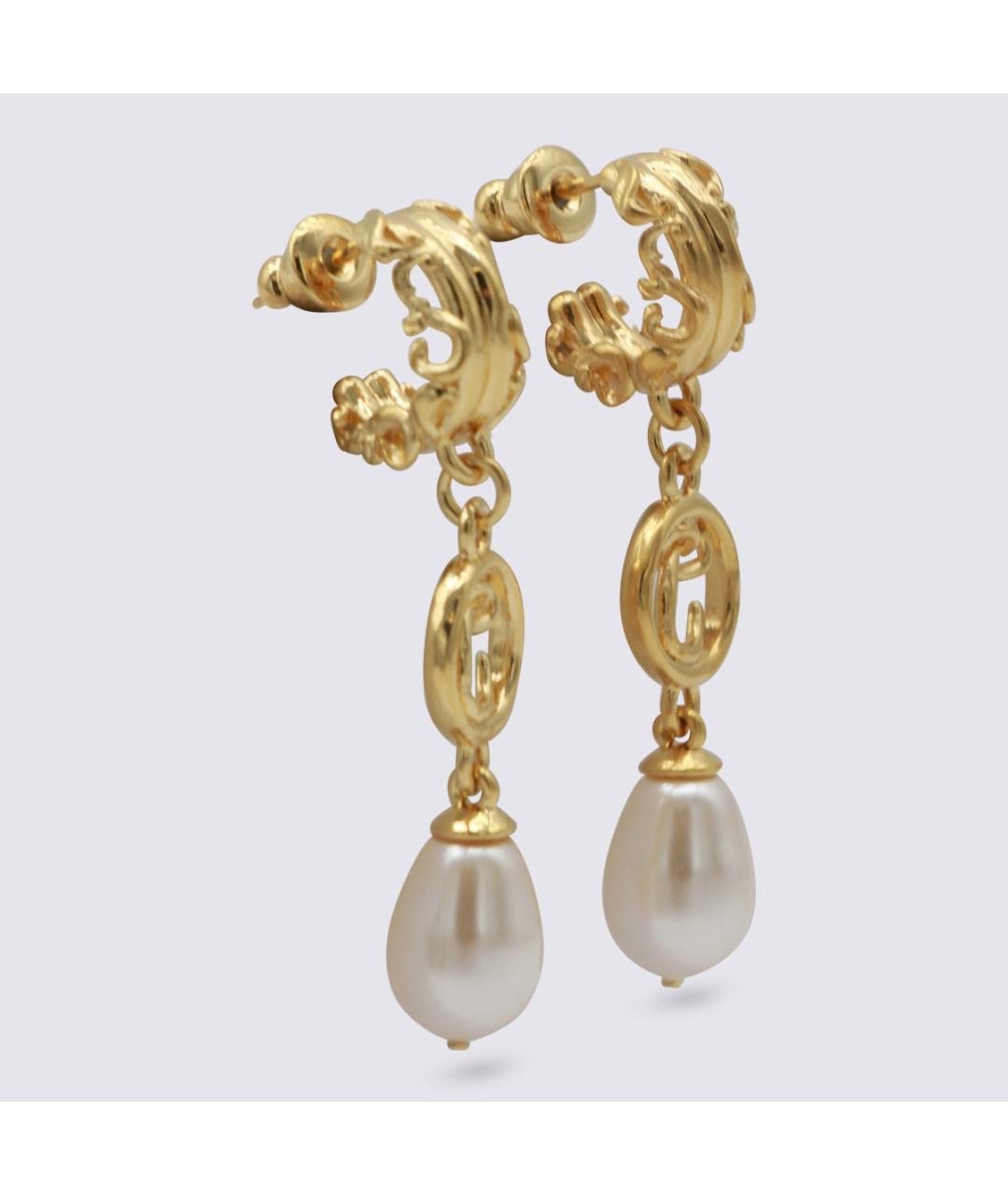 CHLOE Золотые металлические серьги, фото 2