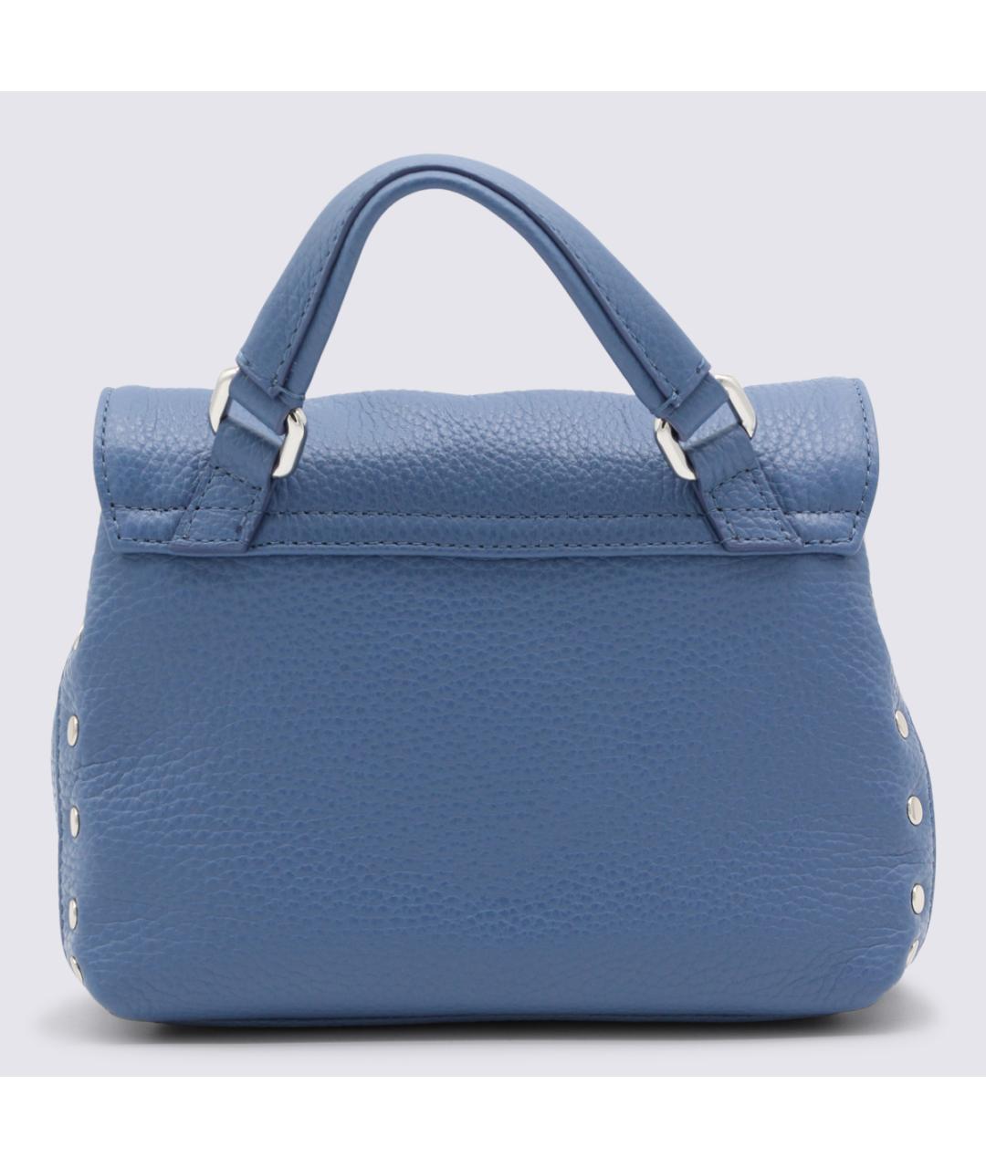 ZANELLATO Синяя кожаная сумка через плечо, фото 3