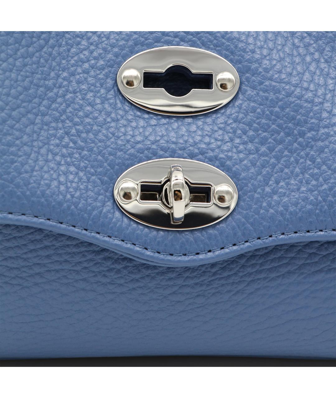 ZANELLATO Синяя кожаная сумка через плечо, фото 4