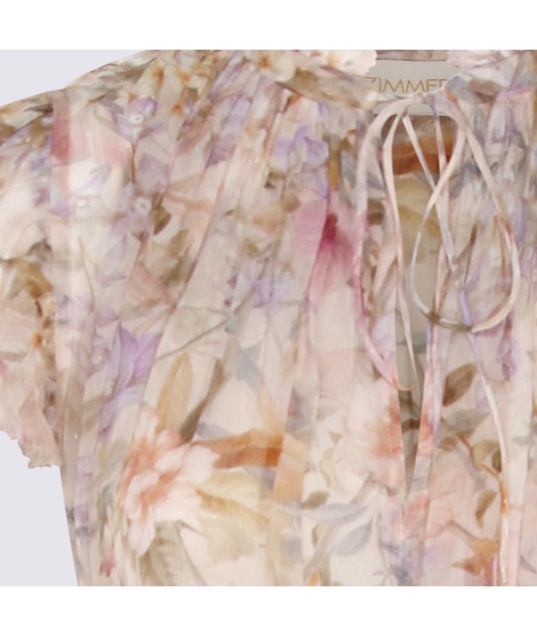 ZIMMERMANN Бежевое вискозное платье, фото 3