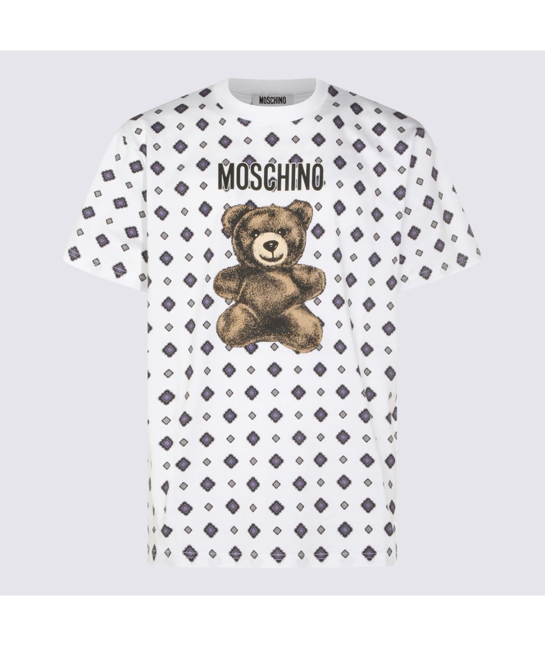 MOSCHINO Белая хлопковая футболка, фото 4