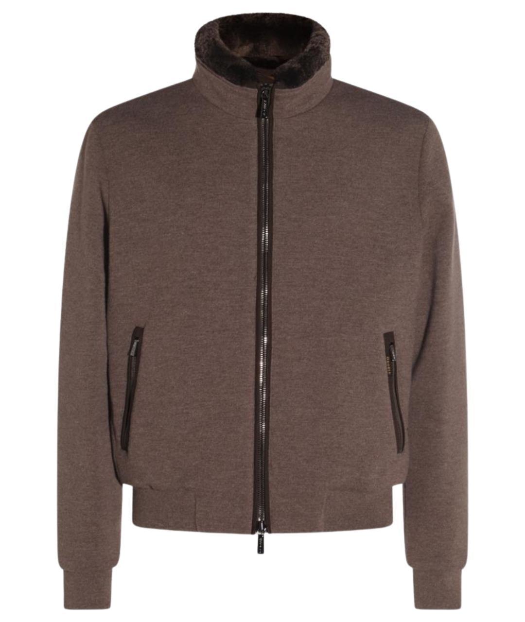 MOORER Коричневая шерстяная куртка, фото 1