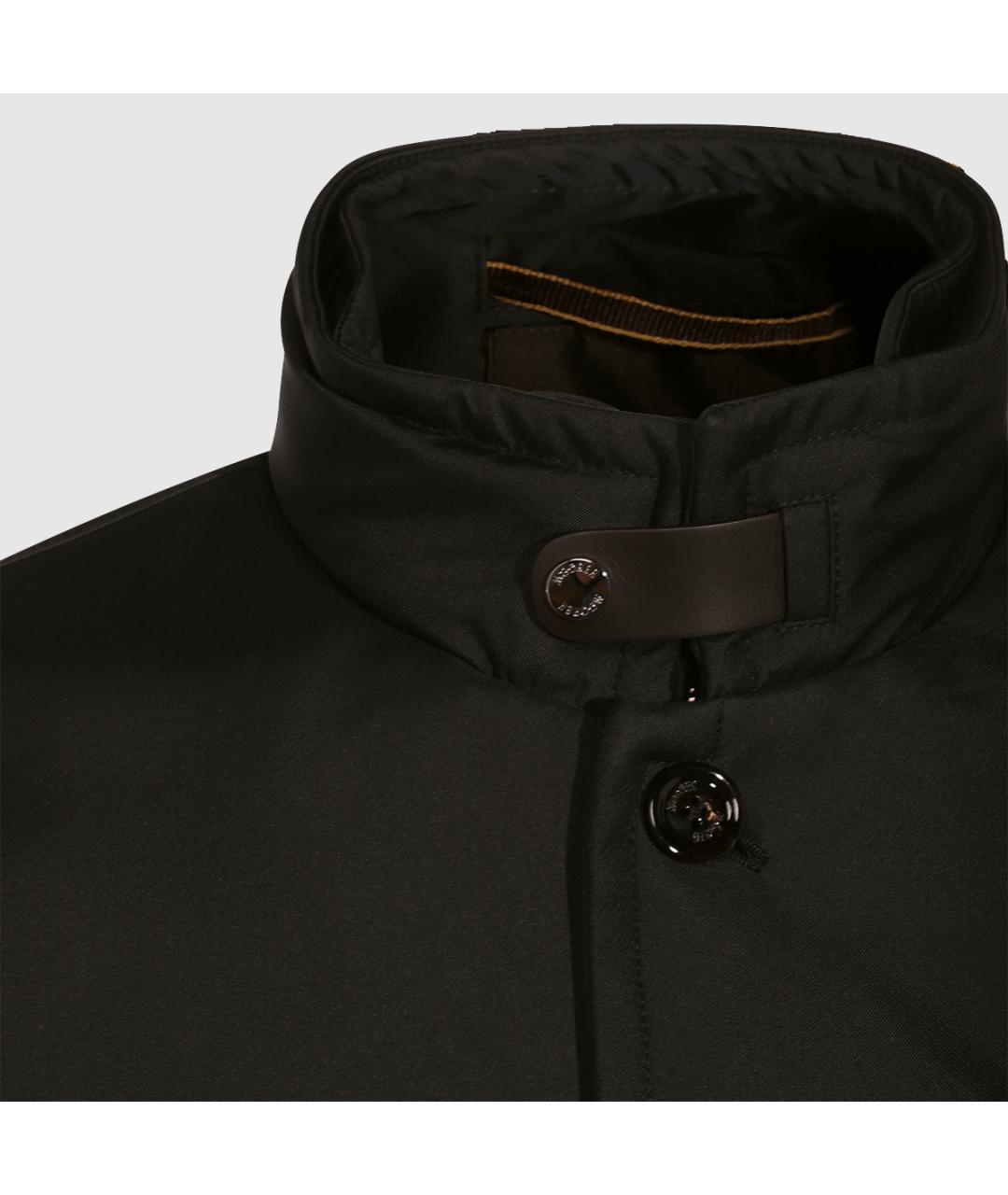 MOORER Черное пальто, фото 4