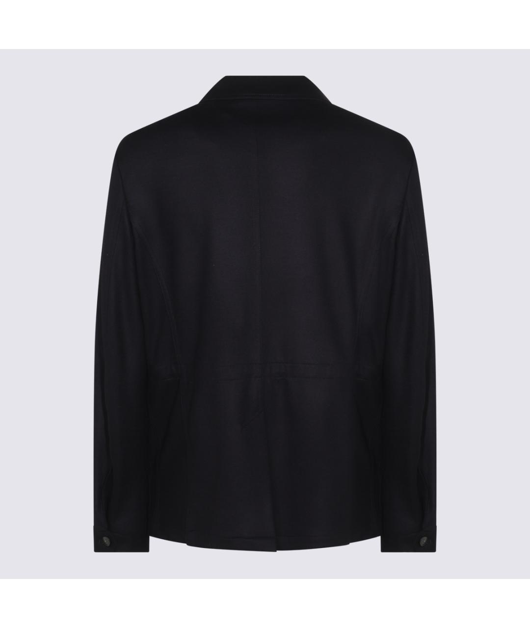 CANALI Черная шерстяная куртка, фото 2