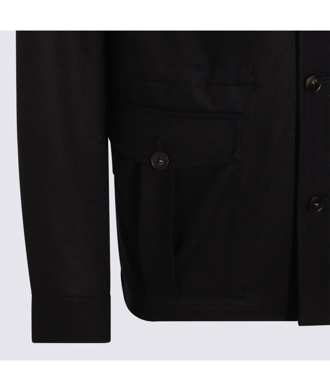 CANALI Черная шерстяная куртка, фото 4