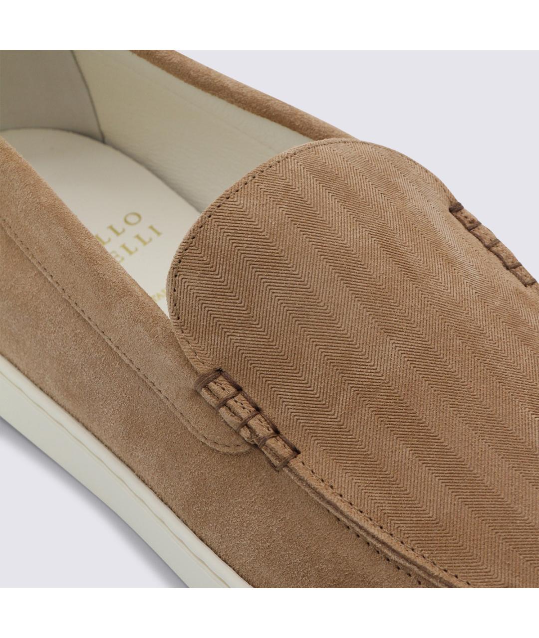 BRUNELLO CUCINELLI Бежевые замшевые лоферы, фото 4