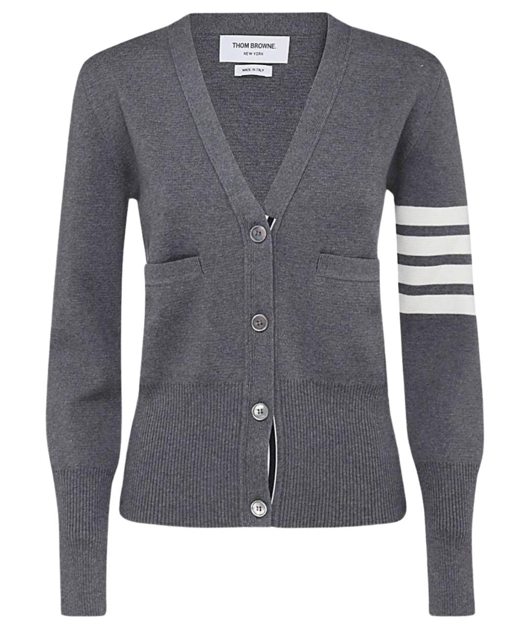 THOM BROWNE Серый шерстяной джемпер / свитер, фото 1