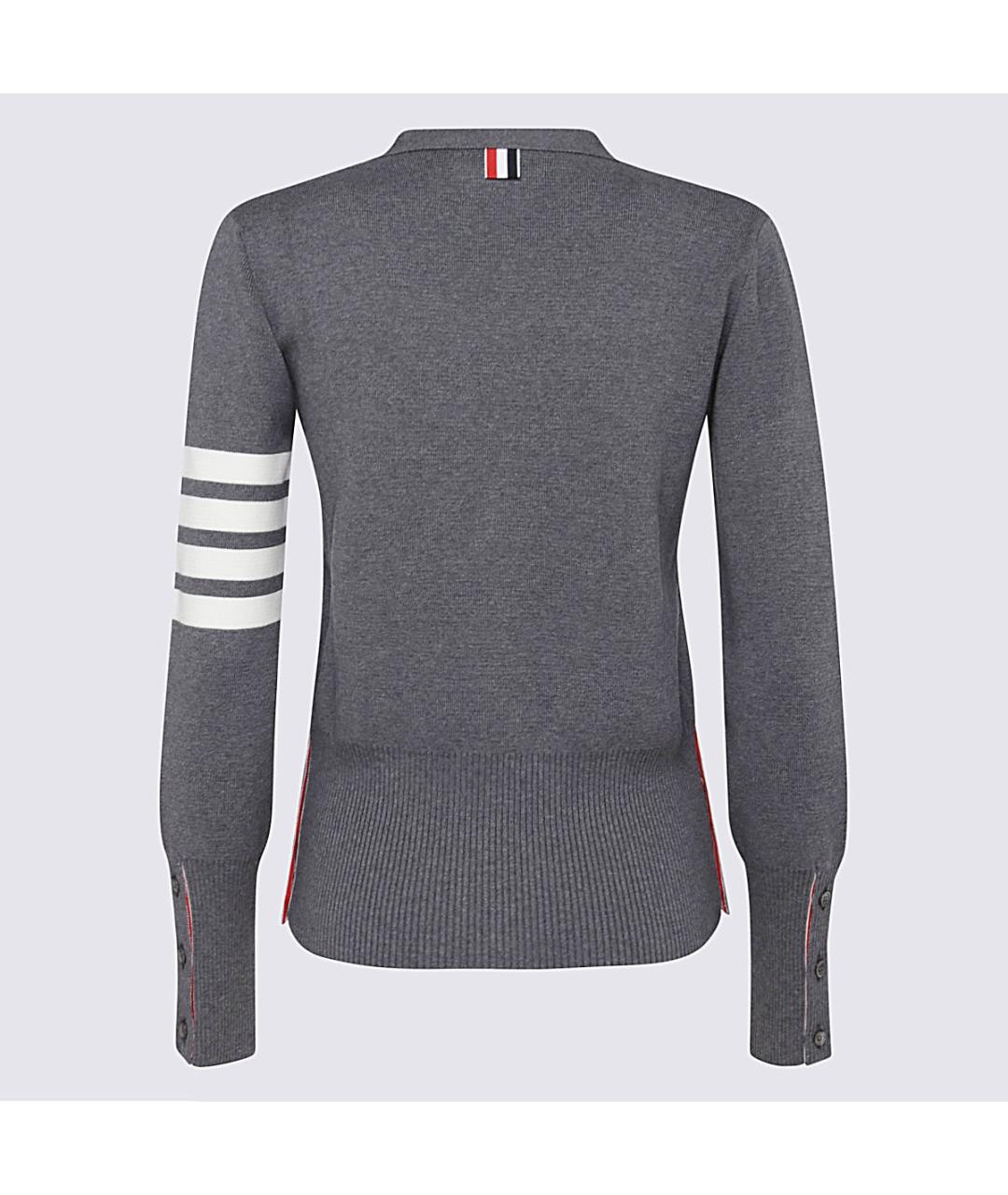 THOM BROWNE Серый шерстяной джемпер / свитер, фото 2