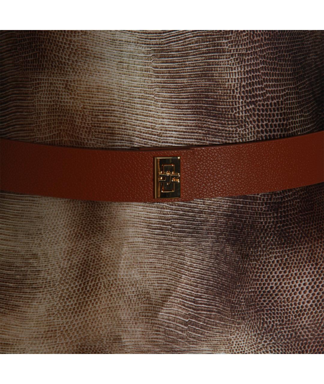 ELISABETTA FRANCHI Коричневый полиамидовый комбинезон, фото 3