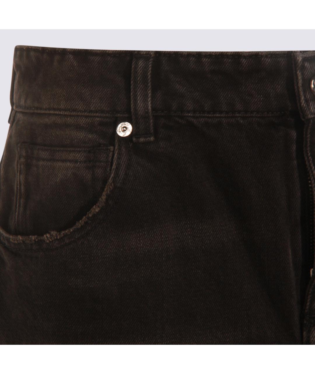 BLUMARINE Черные хлопковые прямые джинсы, фото 4