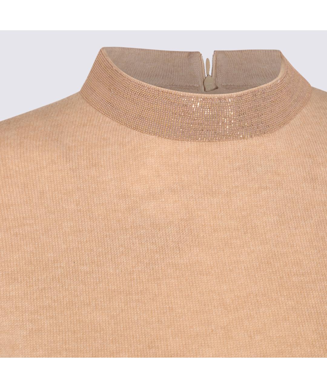 FABIANA FILIPPI Бежевое шерстяное повседневное платье, фото 3