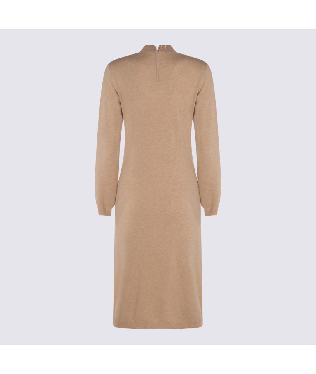 FABIANA FILIPPI Бежевое шерстяное повседневное платье, фото 2