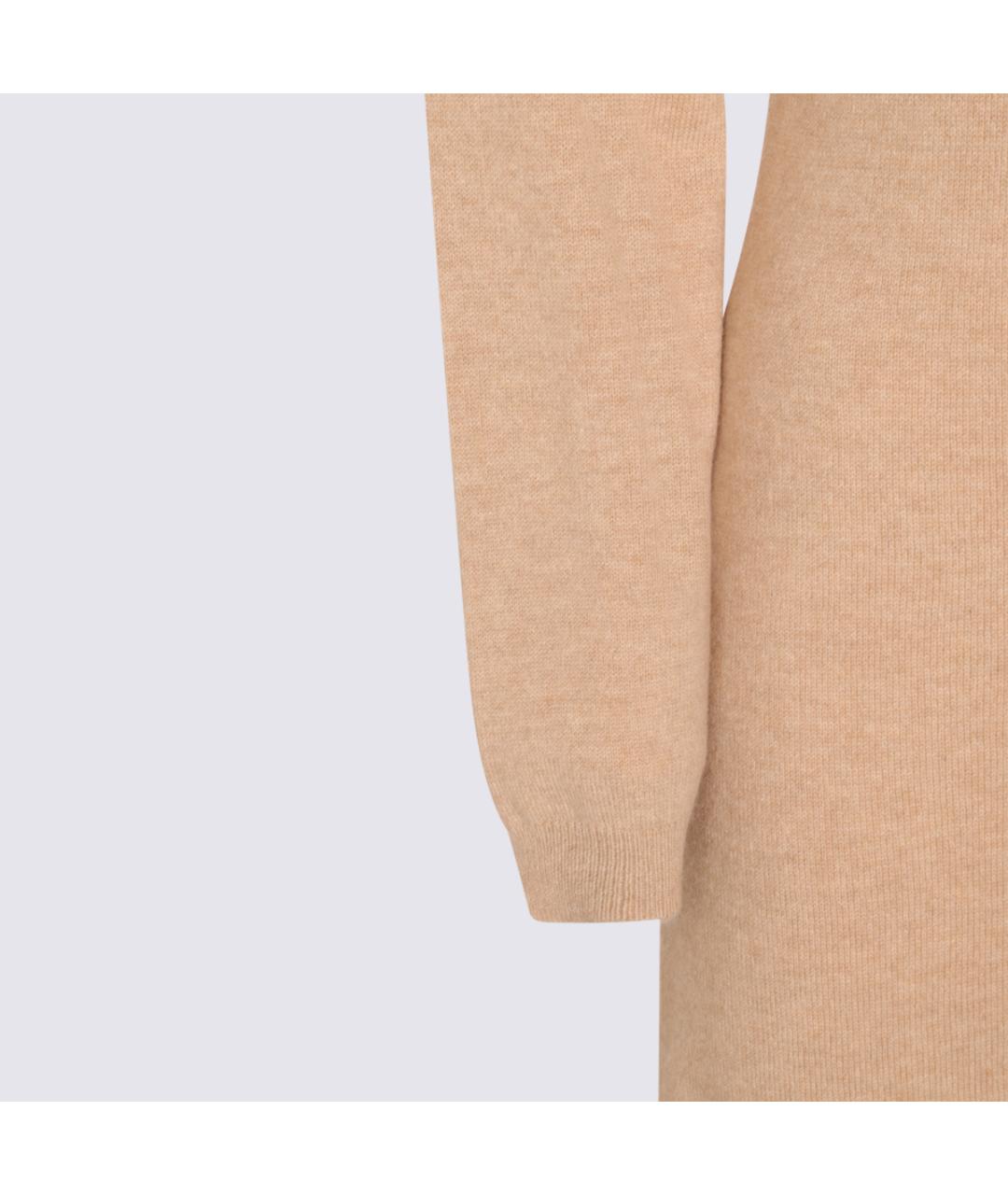 FABIANA FILIPPI Бежевое шерстяное повседневное платье, фото 4
