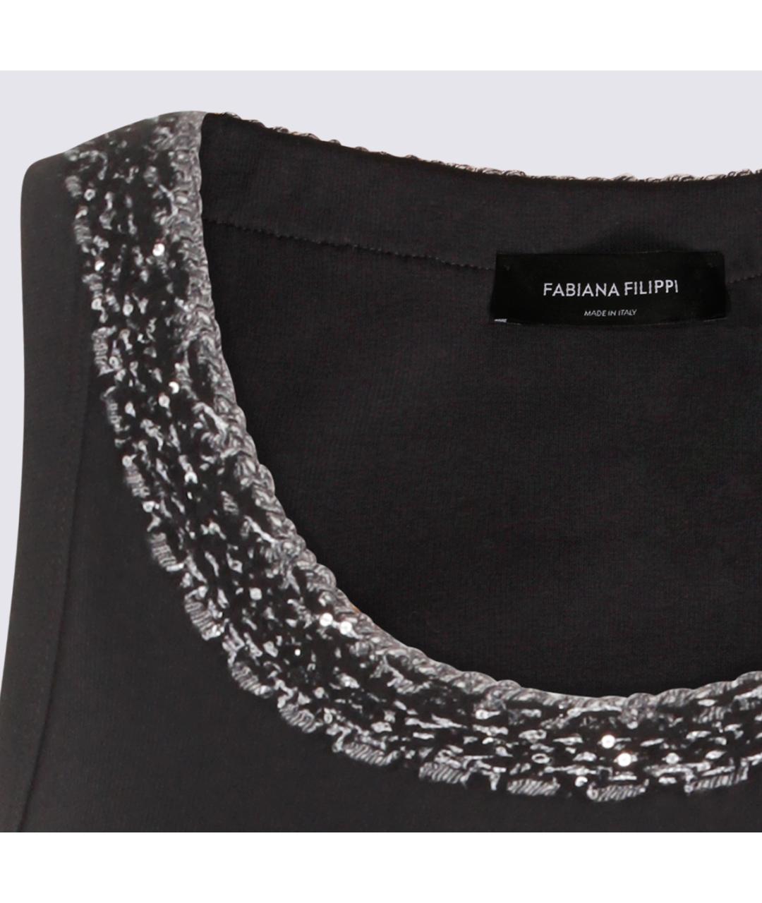 FABIANA FILIPPI Синяя хлопковая майка, фото 3