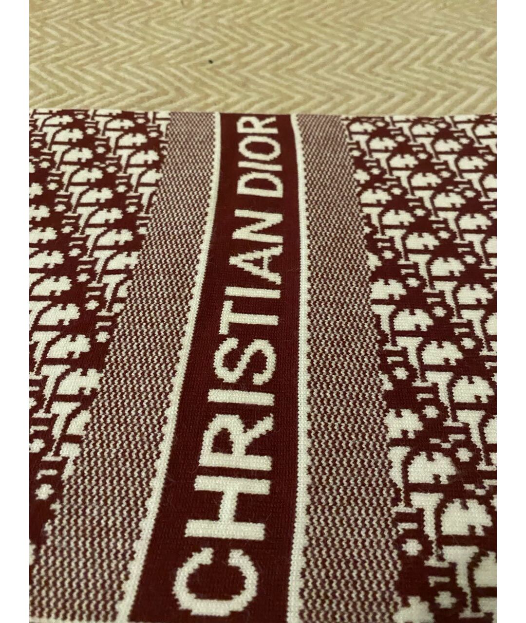 CHRISTIAN DIOR PRE-OWNED Красный кашемировый шарф, фото 3