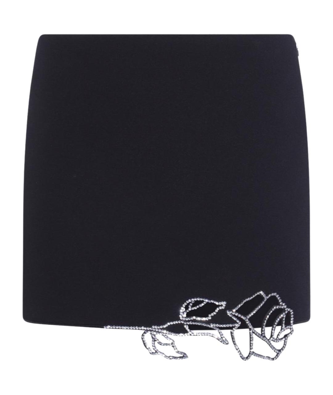 BLUMARINE Черная полиэстеровая юбка мини, фото 1