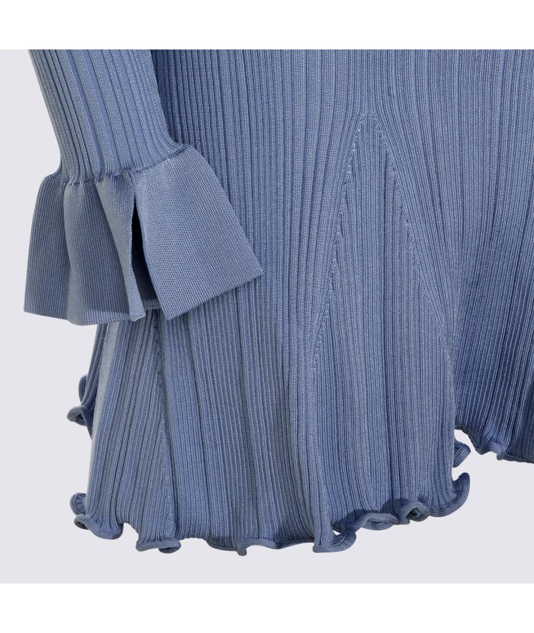 SELF-PORTRAIT Синее полиэстеровое повседневное платье, фото 5