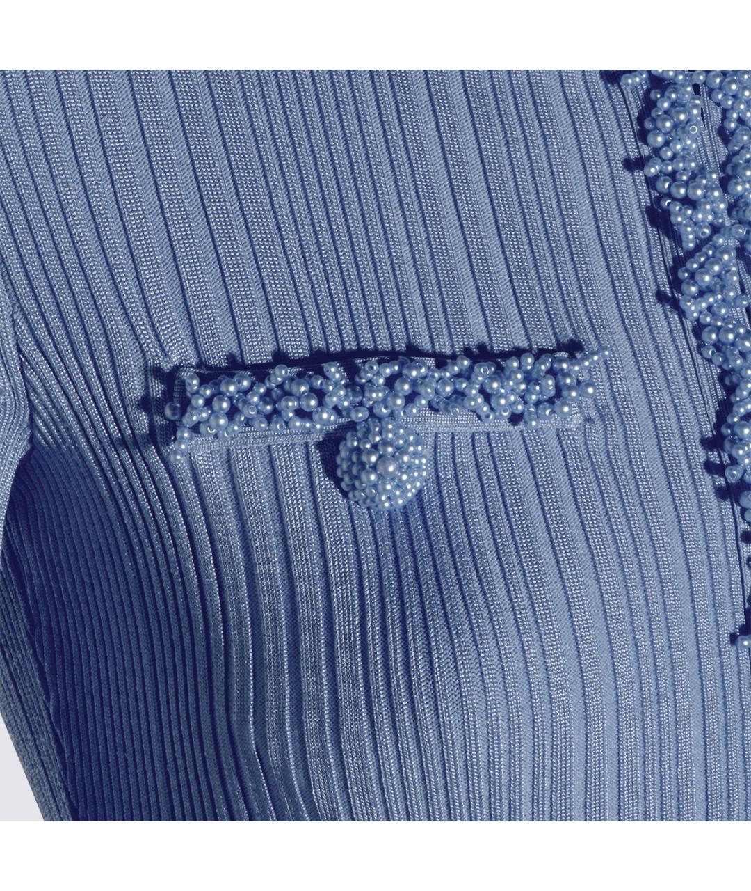 SELF-PORTRAIT Синее полиэстеровое повседневное платье, фото 3