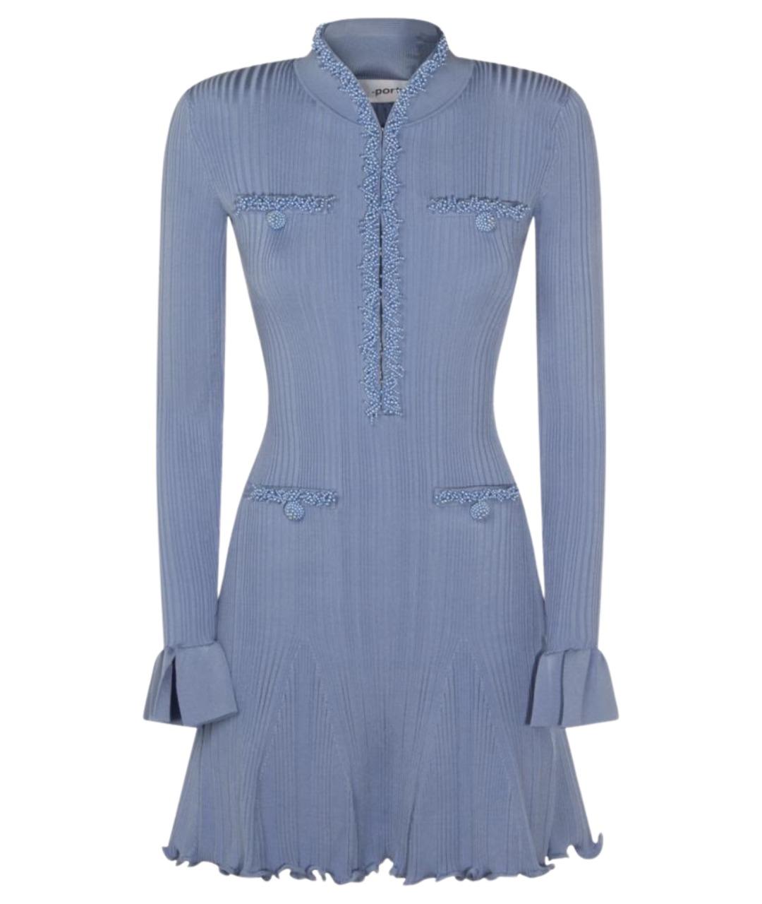 SELF-PORTRAIT Синее полиэстеровое повседневное платье, фото 1