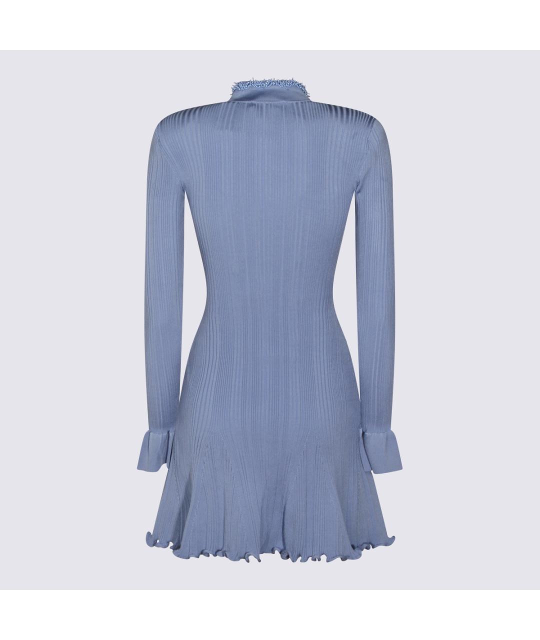 SELF-PORTRAIT Синее полиэстеровое повседневное платье, фото 2