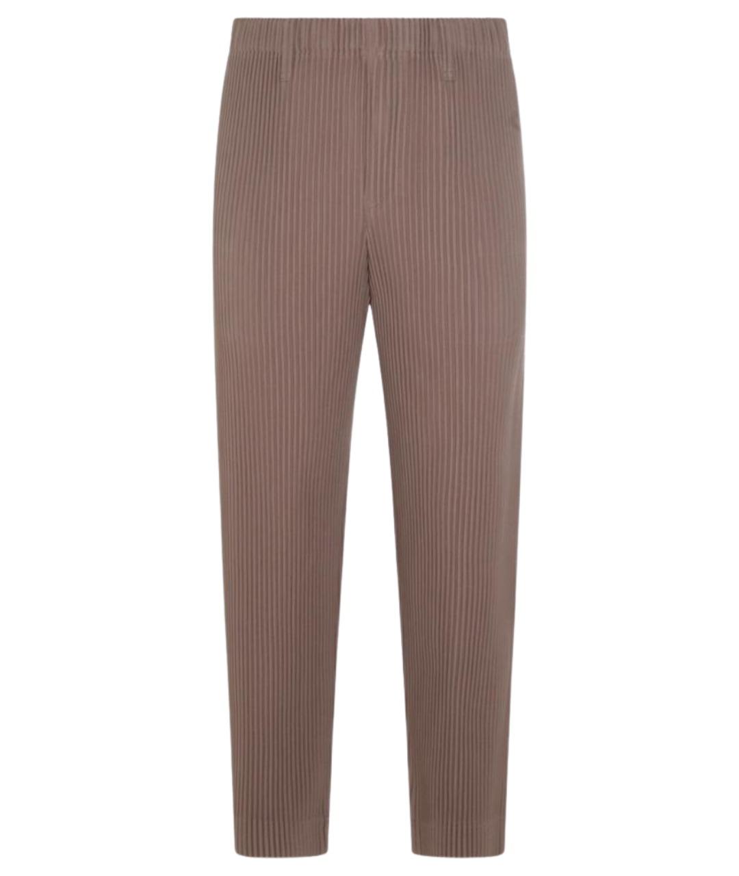 HOMME PLISSE ISSEY MIYAKE Бежевые полиэстеровые повседневные брюки, фото 1