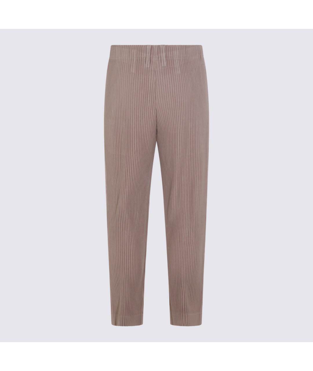 HOMME PLISSE ISSEY MIYAKE Бежевые полиэстеровые повседневные брюки, фото 2