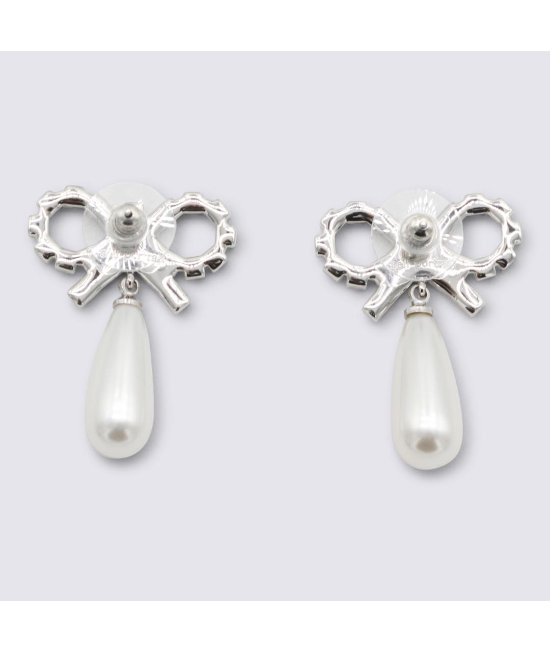 SELF-PORTRAIT Белые металлические серьги, фото 2