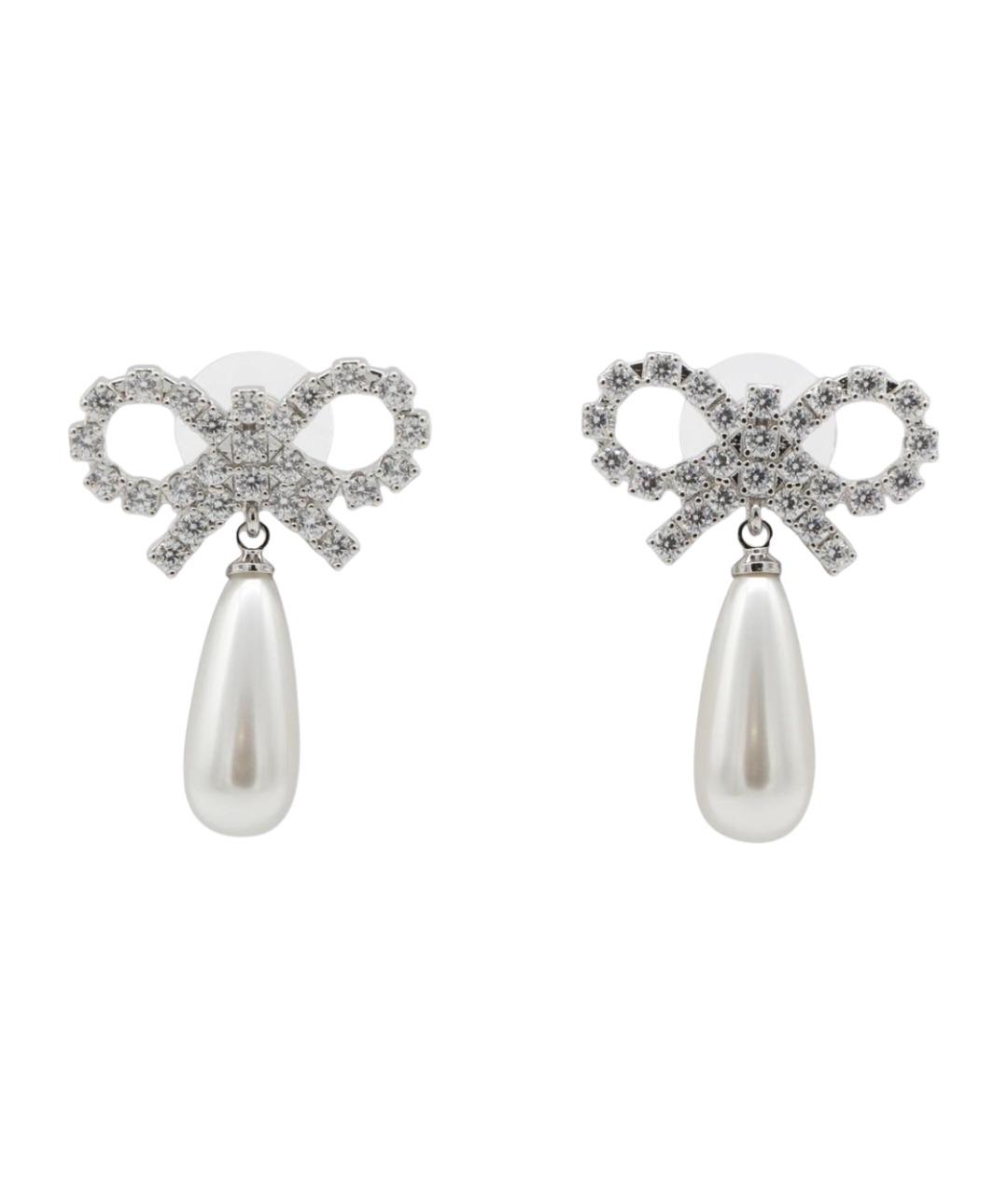 SELF-PORTRAIT Белые металлические серьги, фото 1