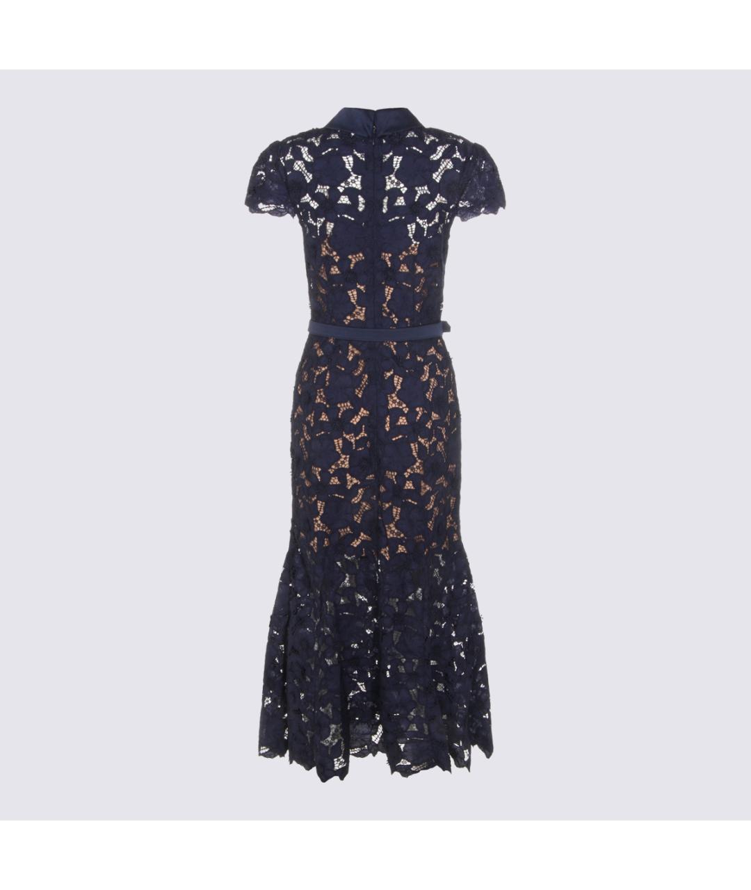 SELF-PORTRAIT Синее полиэстеровое повседневное платье, фото 2