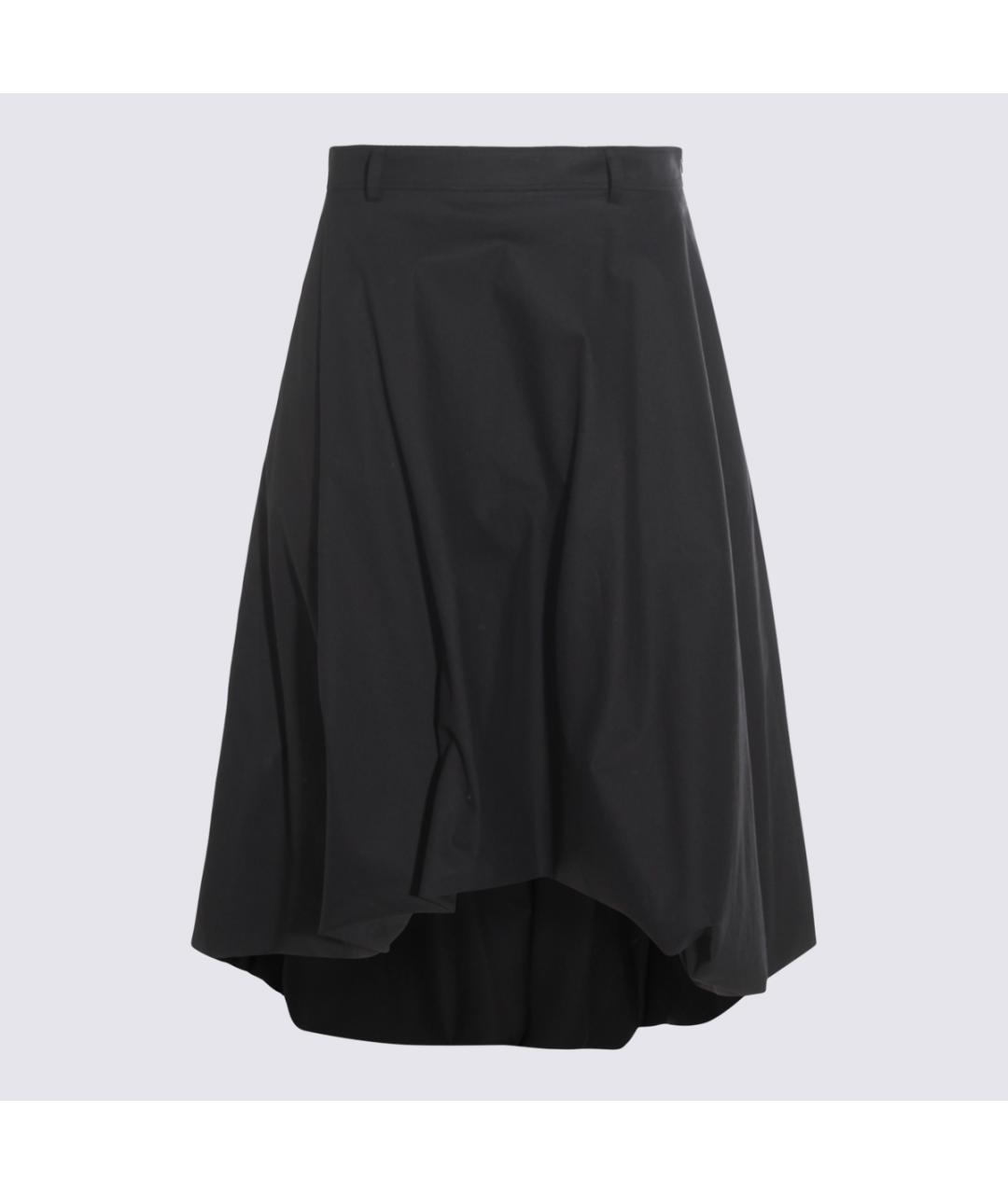 MOSCHINO Черная хлопковая юбка миди, фото 4