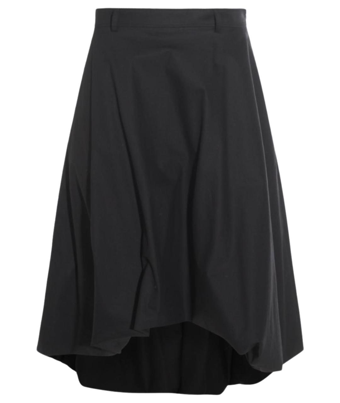 MOSCHINO Черная хлопковая юбка миди, фото 1