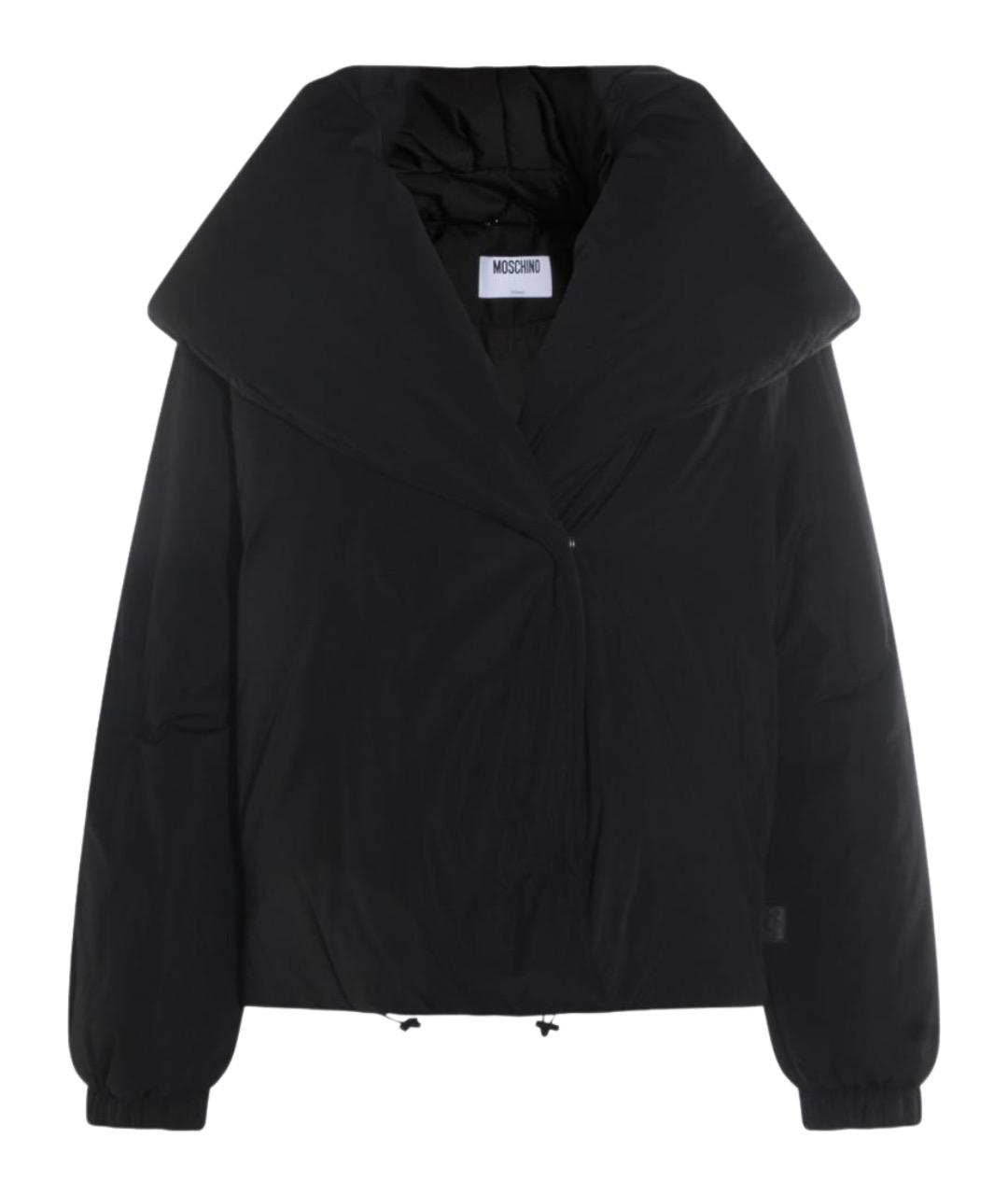 MOSCHINO Черный полиэстеровый пуховик, фото 1