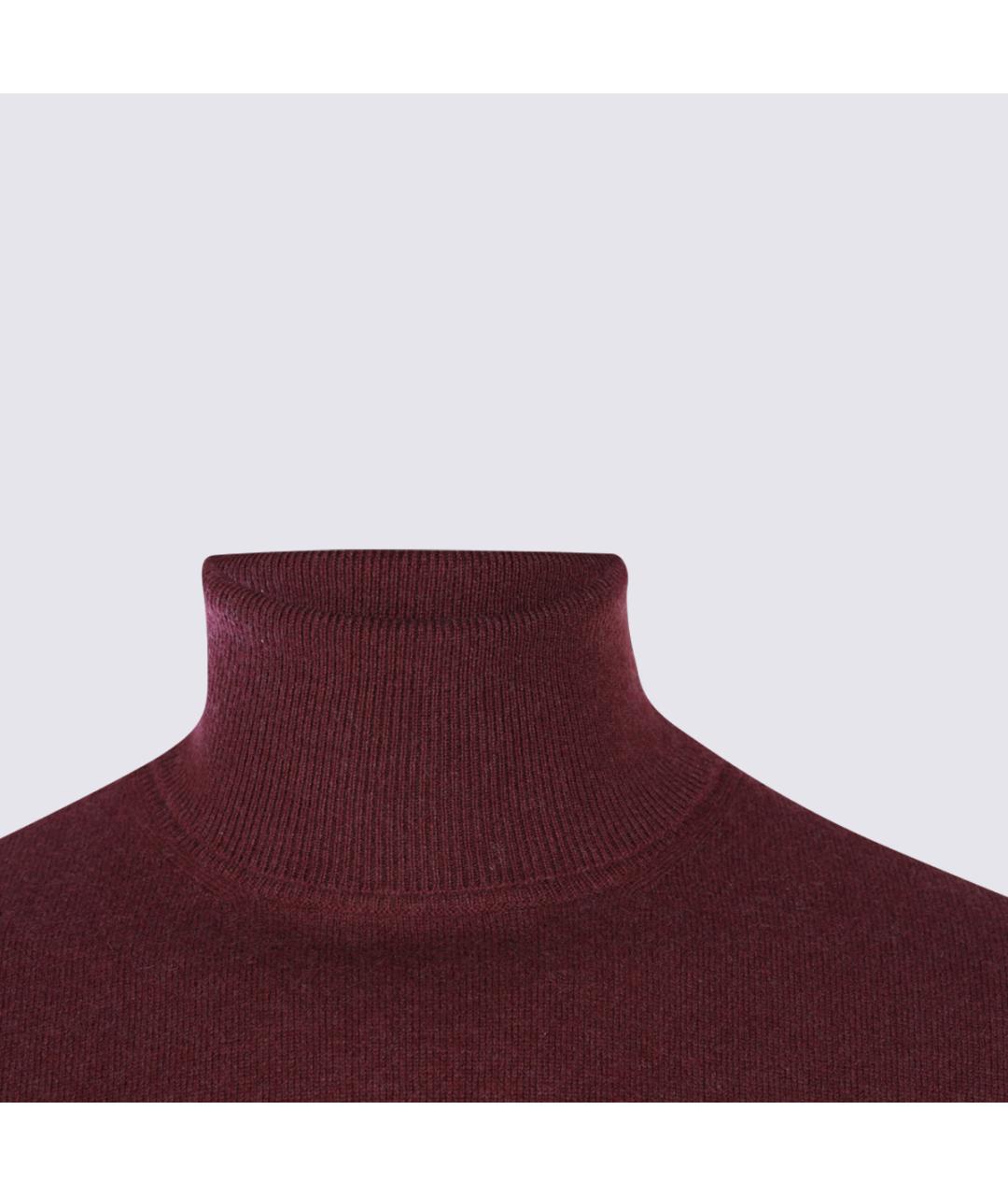 MALO Красный шерстяной джемпер / свитер, фото 3