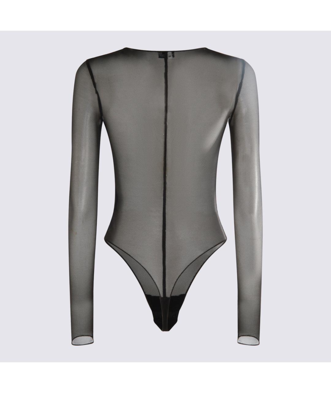 ELISABETTA FRANCHI Черное полиэстеровое боди, фото 2