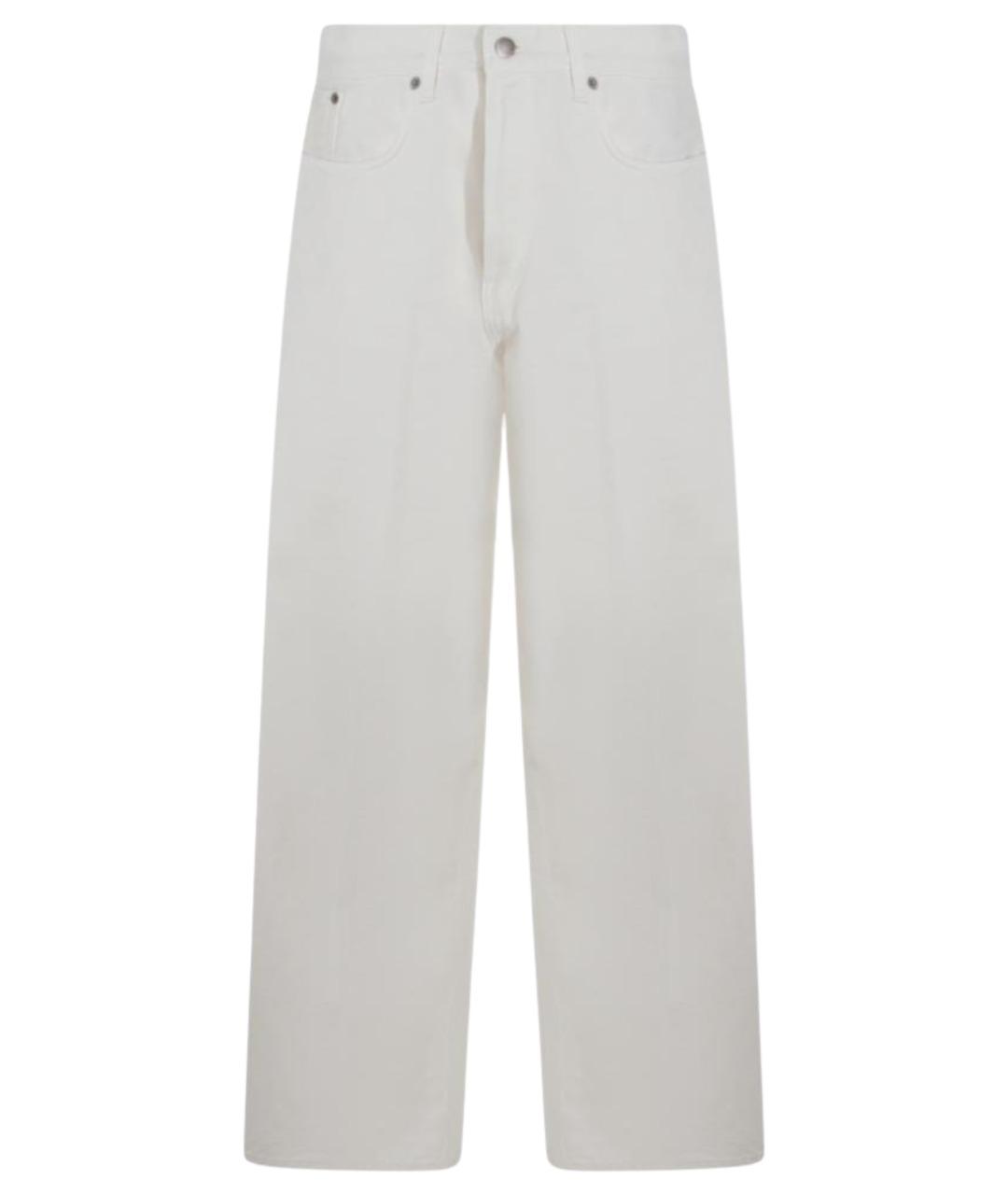 HAIKURE Белые хлопковые прямые джинсы, фото 1