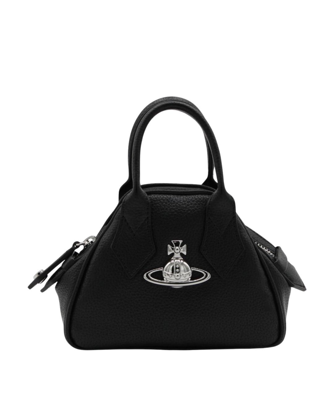 VIVIENNE WESTWOOD Черная сумка с короткими ручками из искусственной кожи, фото 1