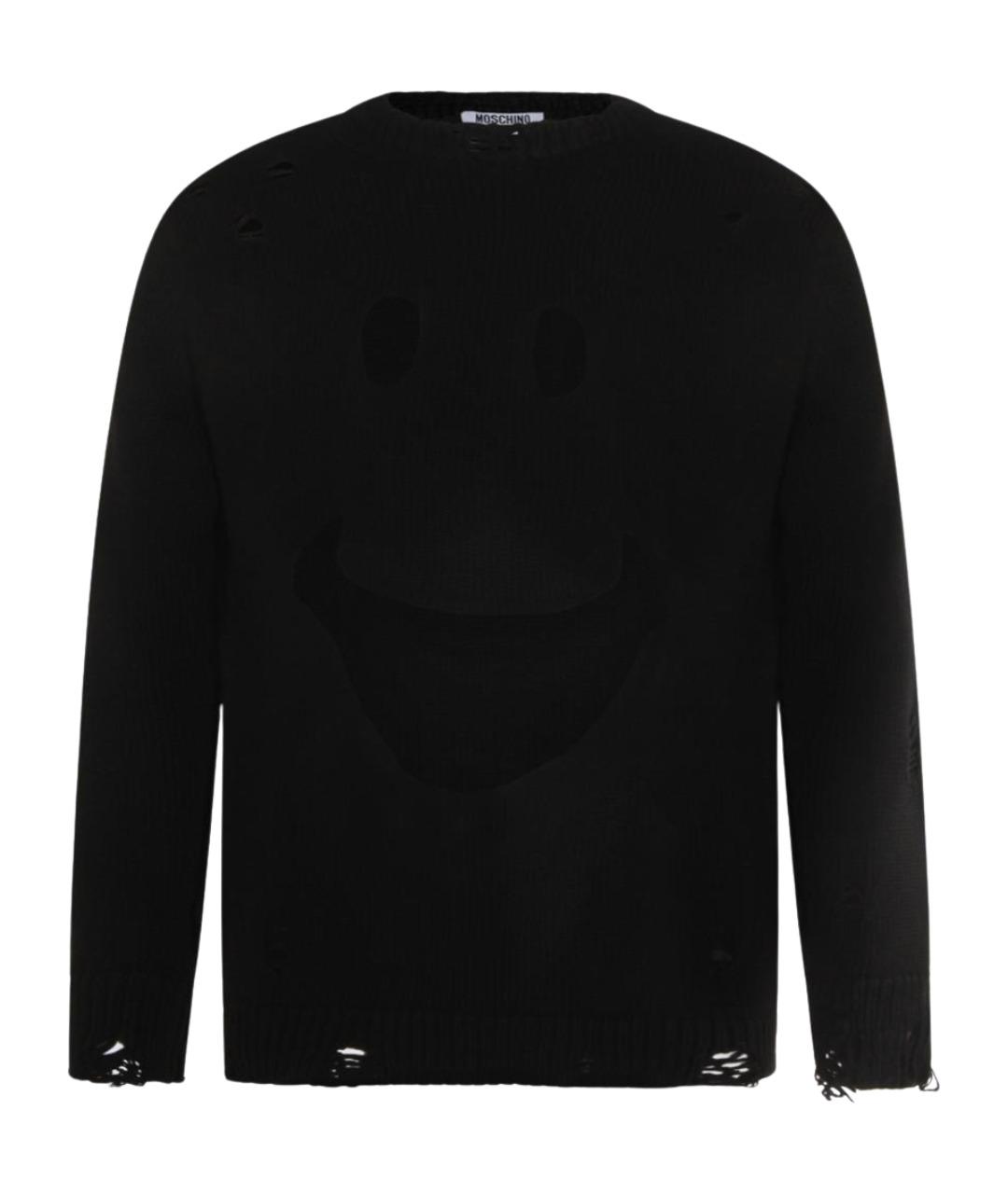 MOSCHINO Черный шерстяной джемпер / свитер, фото 1