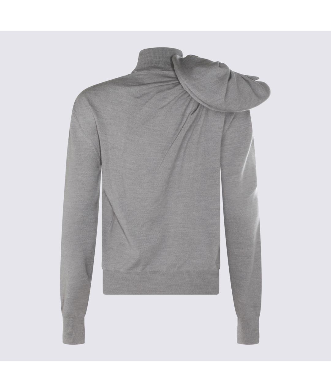 MOSCHINO Серый шерстяной джемпер / свитер, фото 2