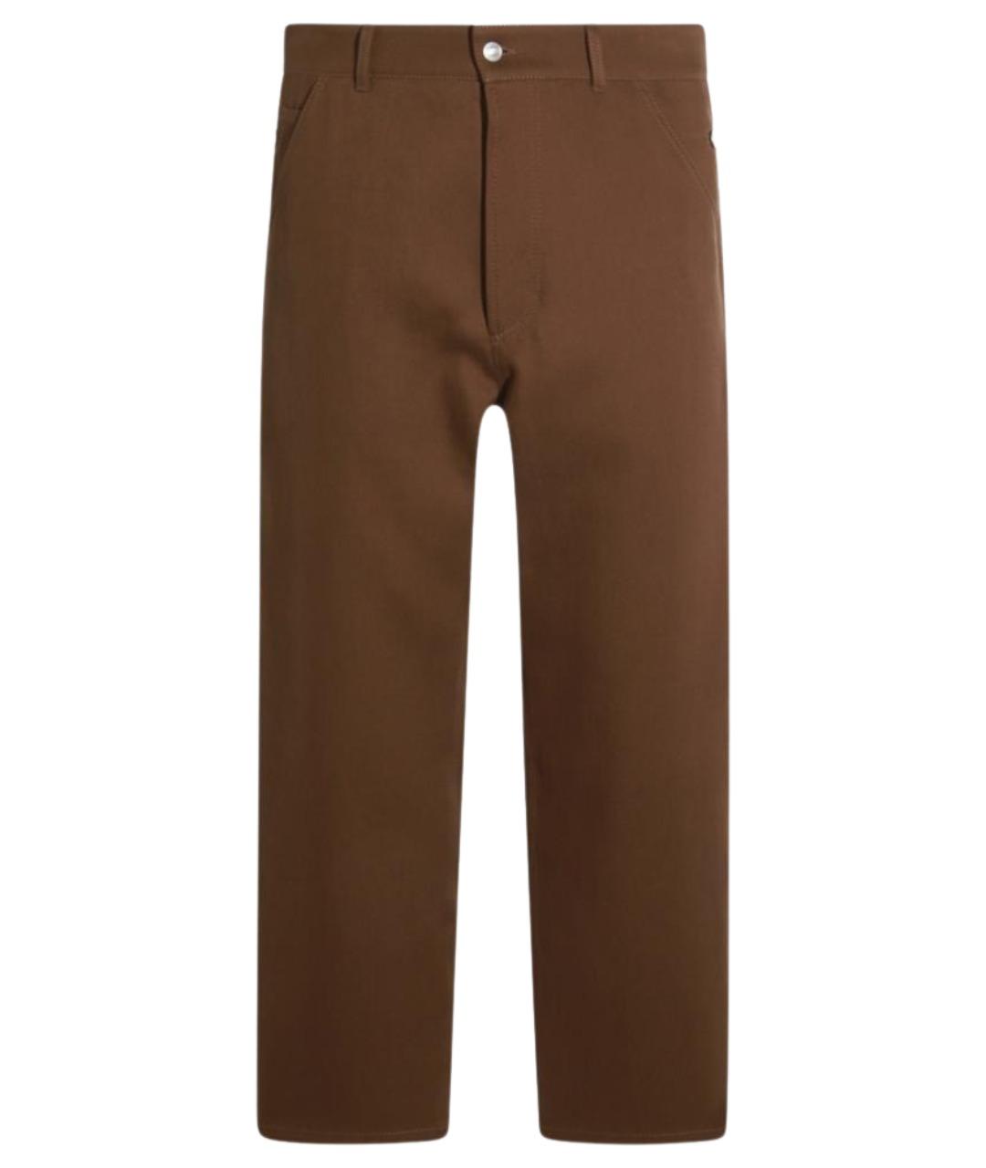 MOSCHINO Коричневые хлопковые повседневные брюки, фото 1