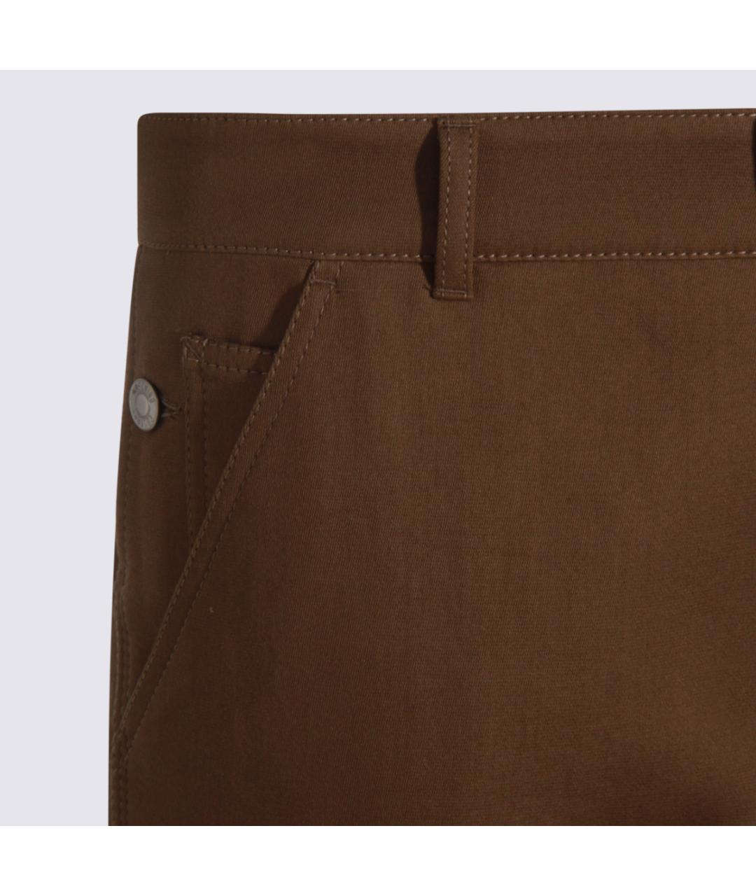 MOSCHINO Коричневые хлопковые повседневные брюки, фото 3