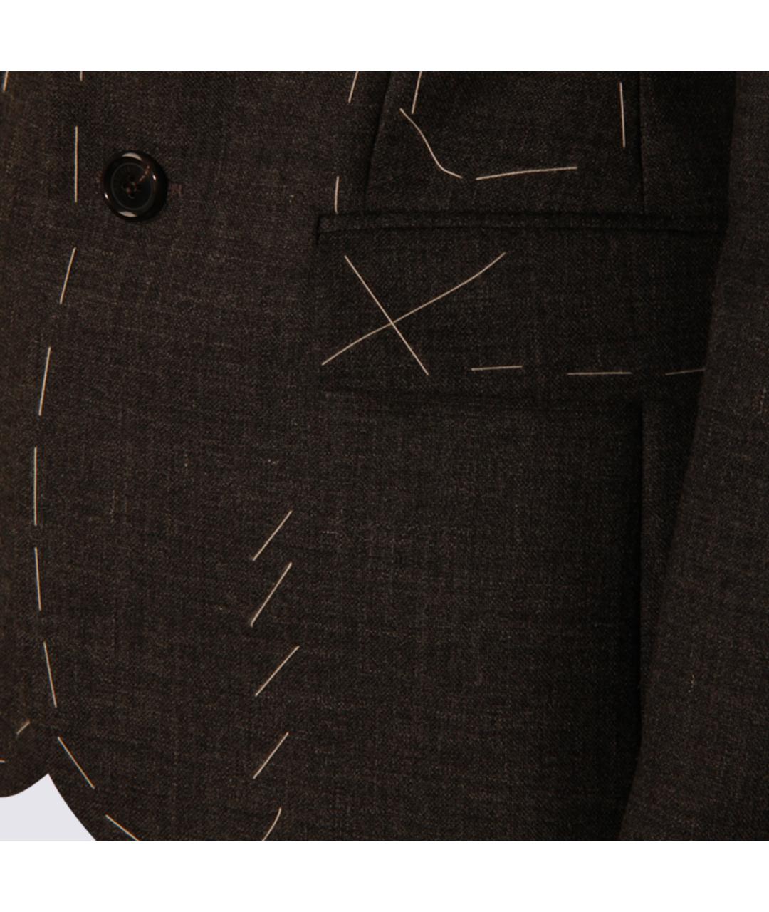 MOSCHINO Серый шерстяной жакет/пиджак, фото 2