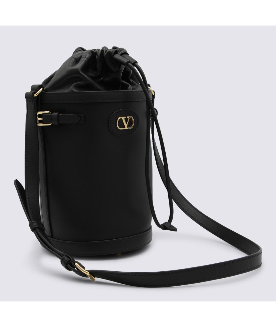 VALENTINO Черная кожаная сумка через плечо, фото 2