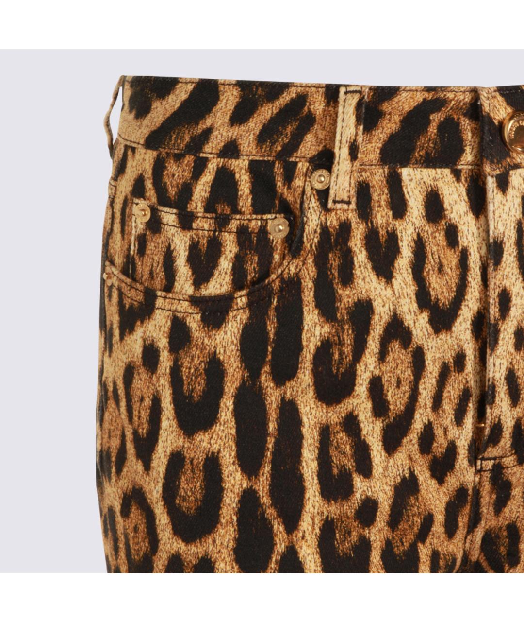 ROBERTO CAVALLI Мульти хлопковые прямые джинсы, фото 3