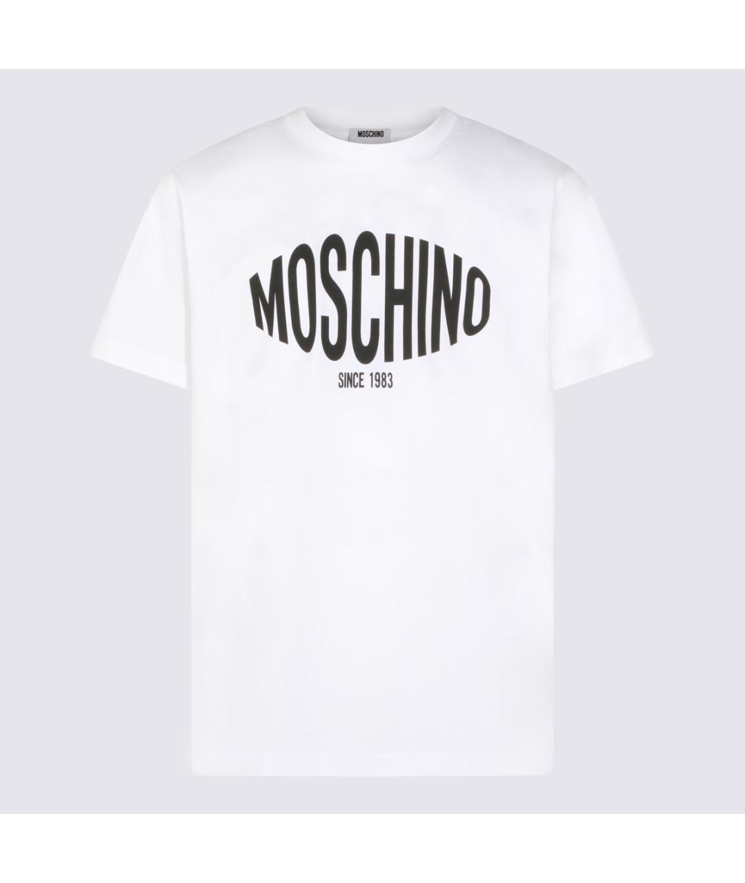 MOSCHINO Белая хлопковая футболка, фото 4