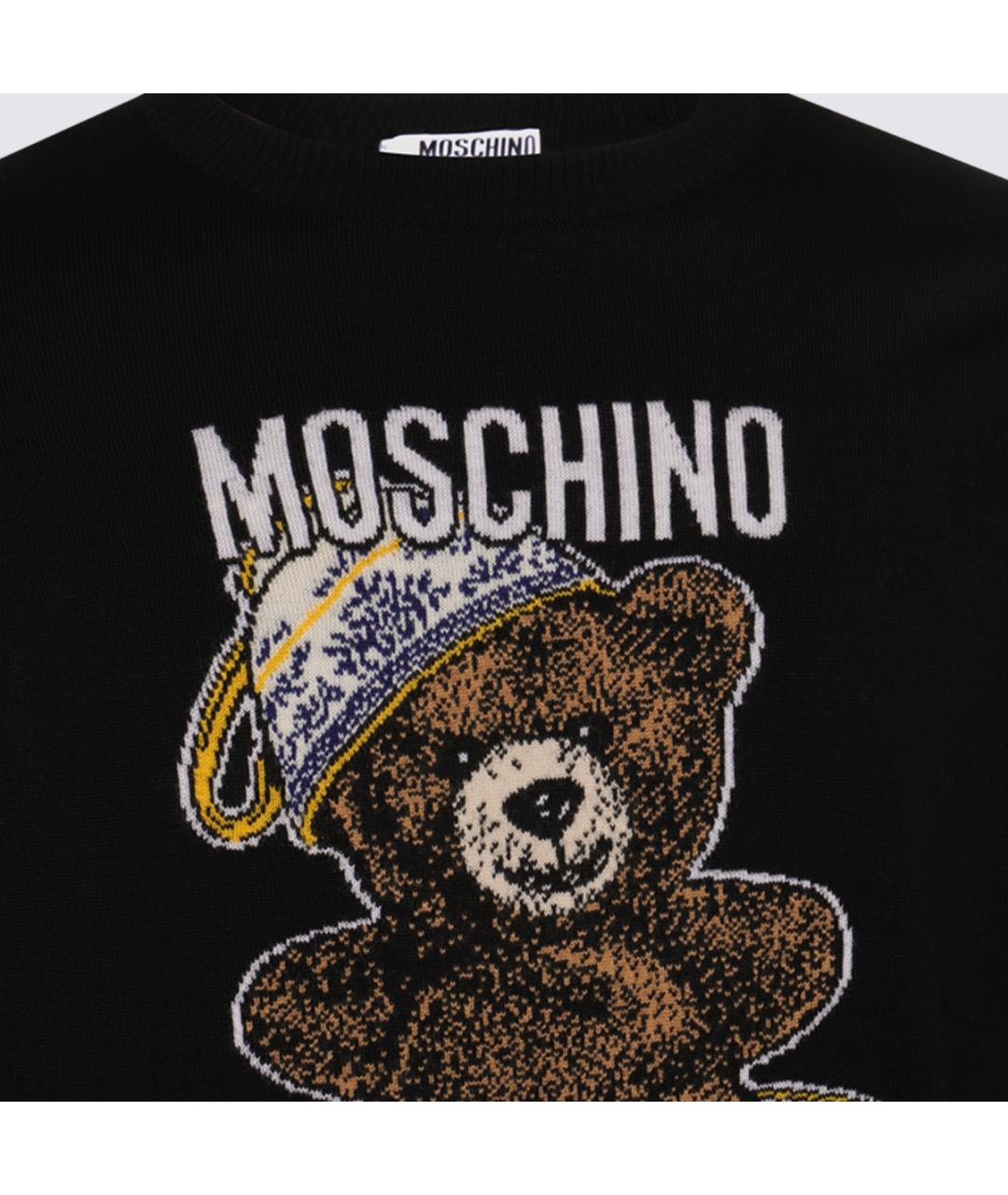 MOSCHINO Черный шерстяной джемпер / свитер, фото 3