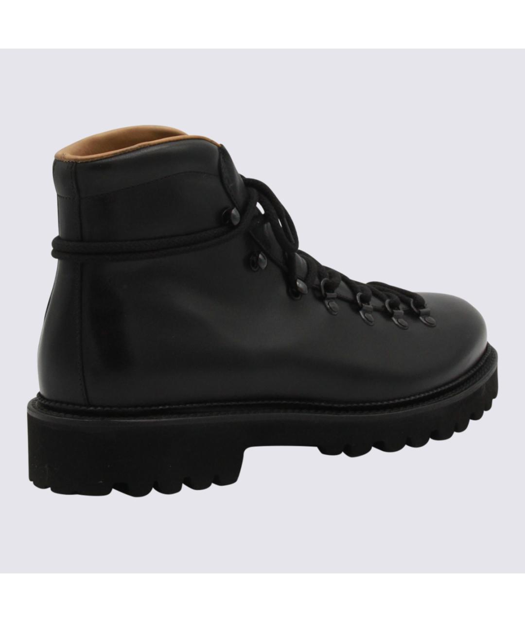 MILLE885 Черные кожаные высокие ботинки, фото 3