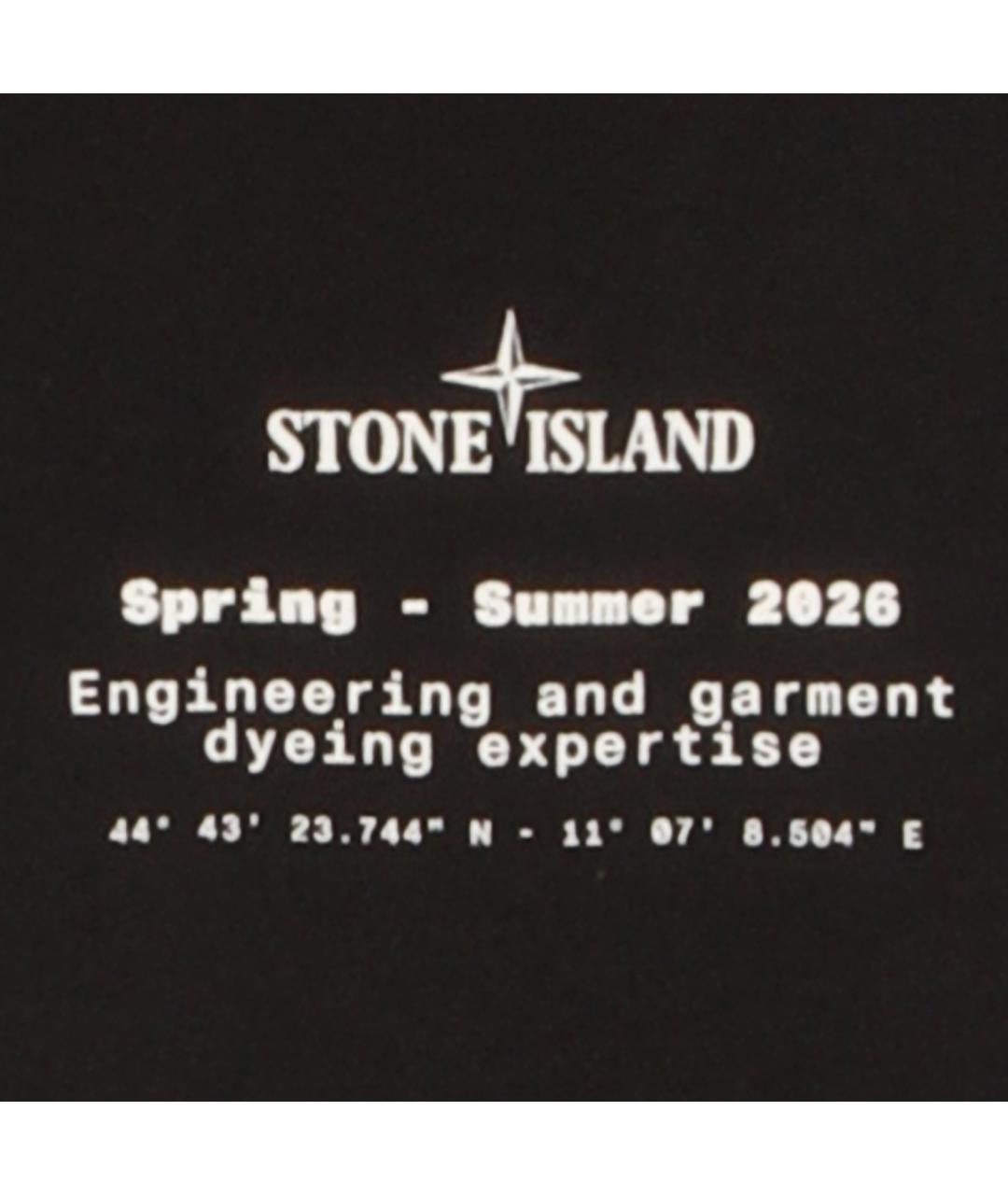 STONE ISLAND Черная хлопковая футболка, фото 3