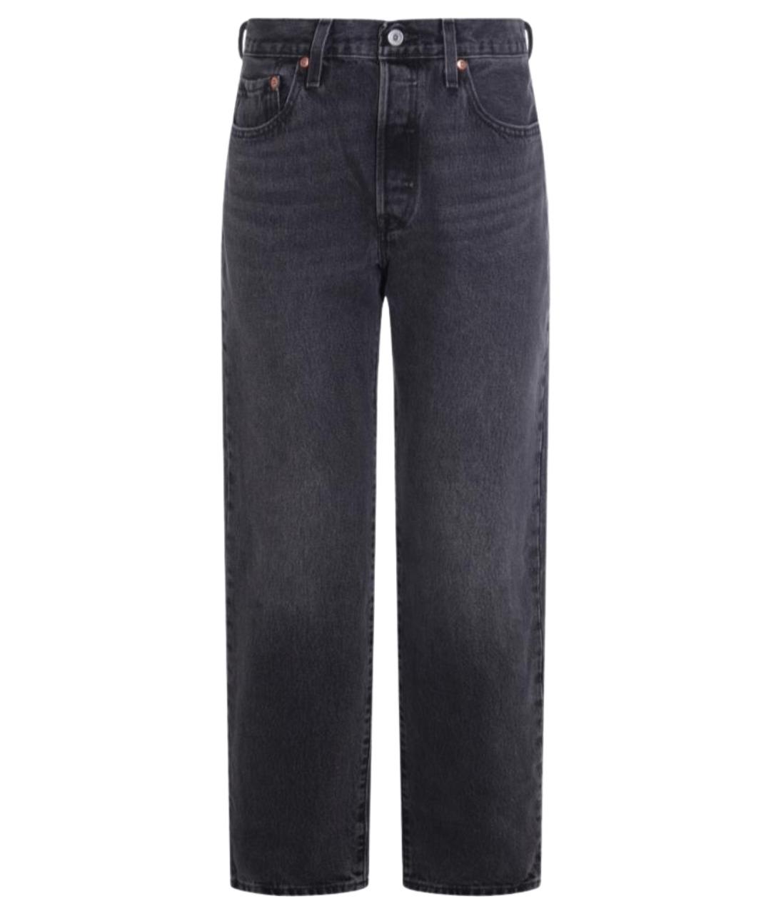 LEVI'S Черные хлопковые прямые джинсы, фото 1