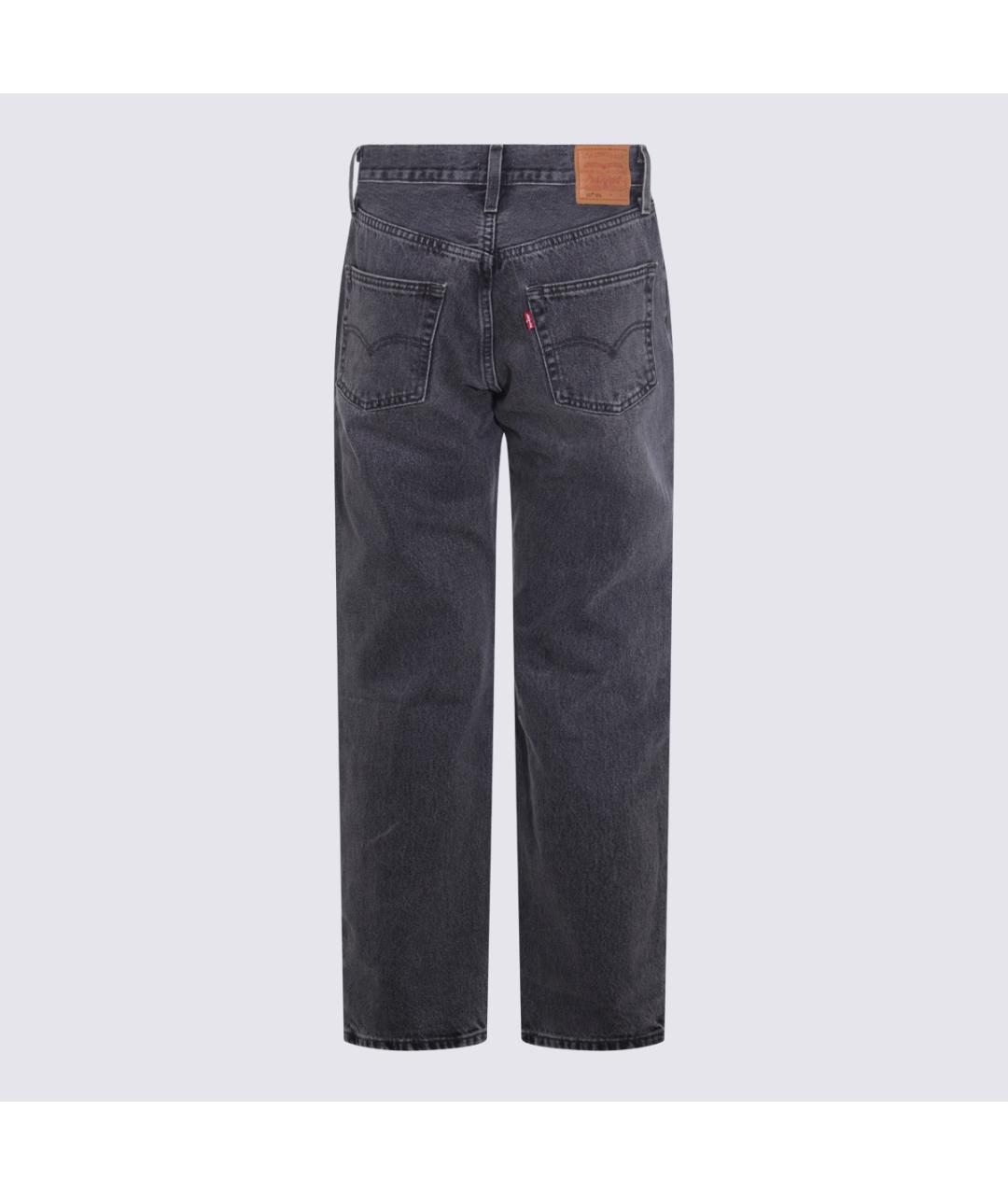 LEVI'S Черные хлопковые прямые джинсы, фото 2