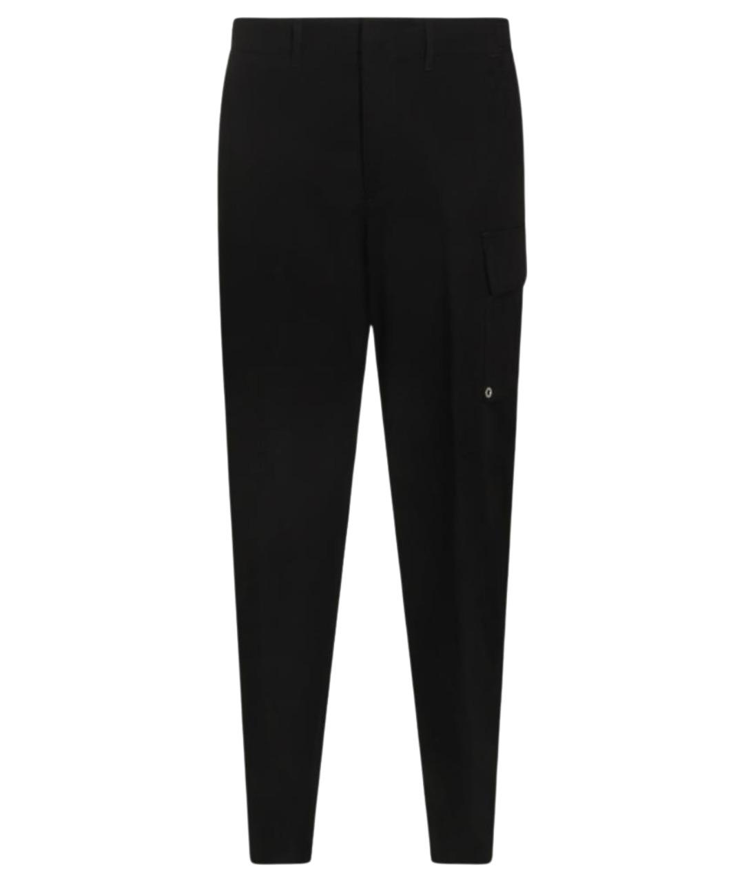 FENDI Черные хлопковые повседневные брюки, фото 1